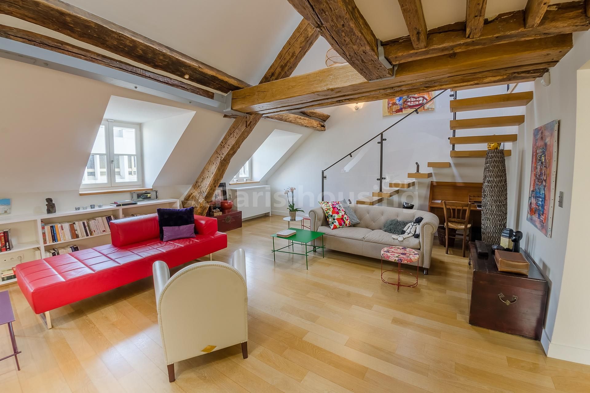 Apartment for rent furnished, Paris 2ème, 3 bedrooms, 121.79m2 - Ref: 160069 - Paris-housing - Image 1
