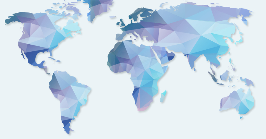 Provenances de nos clients acheteurs par une représentation abstraite de la carte du monde